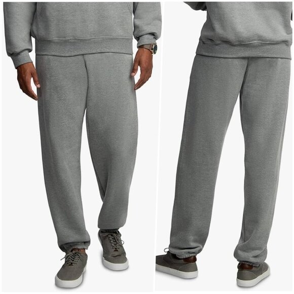Fruit of the Loom Mens Relaxed Eversoft Fleece Sweatpants Grey Small - Picture 1 of 8